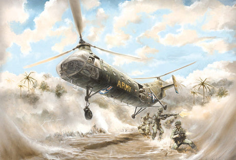 Italeri MODEL AIRCRAFT Italeri 1/48 H21C Shawnee Flying Banana Helicopter Kit