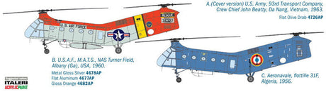 Italeri MODEL AIRCRAFT Italeri 1/48 H21C Shawnee Flying Banana Helicopter Kit