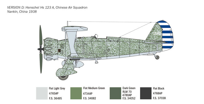 Italeri MODEL AIRCRAFT Italeri 1/48 Henschel Hs123 Aircraft Kit