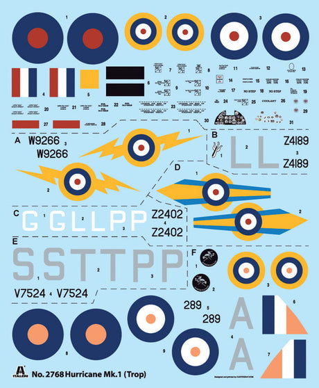 Italeri MODEL AIRCRAFT Italeri 1/48 Hurricane Mk I Trop Fighter Kit