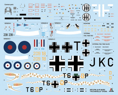 Italeri MODEL AIRCRAFT Italeri 1/48 JuB2/R2 Picchiatello Dive Bomber Kit