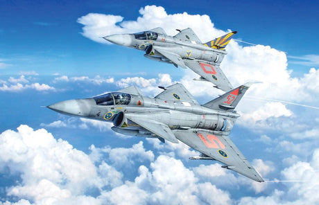 Italeri MODEL AIRCRAFT Italeri 1/48 SAAB JA37/AJ37 Viggen Fighter Kit