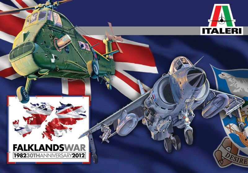 Italeri MODEL AIRPLANES Italeri 1/72 Wessex UH5 Helicopter & Sea Harrier FRS1 Fighter 30th Anniv Falklands War (2 Kits)