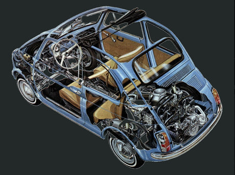 Italeri MODEL CARS Italeri 1/12 Fiat 500F Version 1968 Car (New Tool) Kit