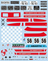 Italeri MODEL CARS Italeri 1/12 FIAT Abarth 695SS/Assetto Corsa Kit