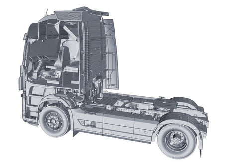 Italeri MODEL CARS Italeri 1/24 2014 Volvo FH4 Globetrotter XL Tractor Cab (New Tool) Kit
