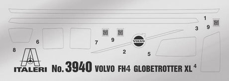 Italeri MODEL CARS Italeri 1/24 2014 Volvo FH4 Globetrotter XL Tractor Cab (New Tool) Kit