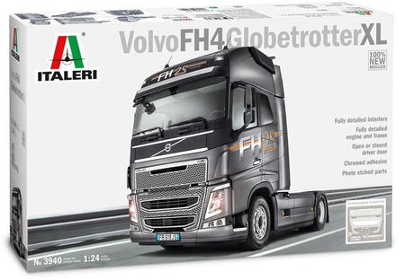 Italeri MODEL CARS Italeri 1/24 2014 Volvo FH4 Globetrotter XL Tractor Cab (New Tool) Kit