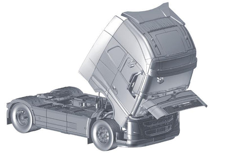 Italeri MODEL CARS Italeri 1/24 2014 Volvo FH4 Globetrotter XL Tractor Cab (New Tool) Kit