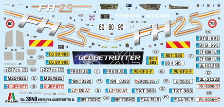 Italeri MODEL CARS Italeri 1/24 2014 Volvo FH4 Globetrotter XL Tractor Cab (New Tool) Kit