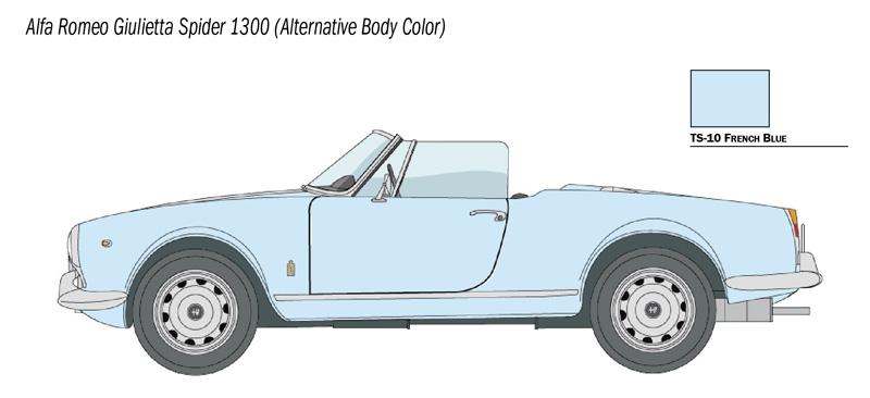 Italeri MODEL CARS Italeri 1/24 Alfa Romeo Giulietta Spider 1300 Car Kit