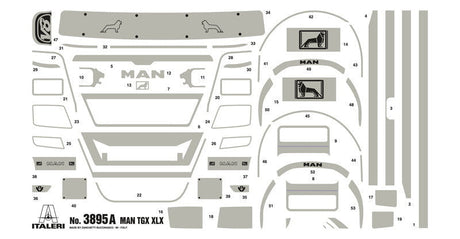Italeri MODEL CARS Italeri 1/24 MAN TGX XLX Tractor Cab Kit