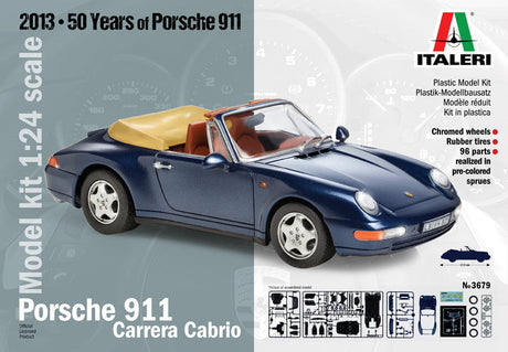 Italeri MODEL CARS Italeri 1/24 Porsche 911 Carrera Convertible Kit