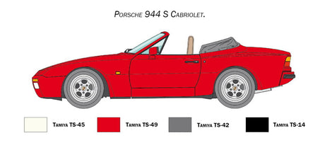 Italeri MODEL CARS Italeri 1/24 Porsche 944 S Convertible Car (Re-Issue) Kit