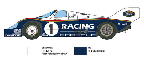 Italeri MODEL CARS Italeri 1/24 Porsche 956 #1 Race Car Kit