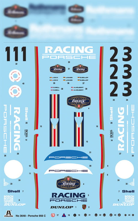 Italeri MODEL CARS Italeri 1/24 Porsche 956 #1 Race Car Kit