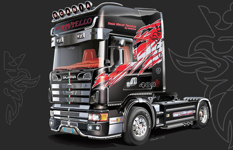 Italeri MODEL CARS Italeri 1/24 Scania 164L Topclass w/Chromed Parts Kit