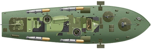 Italeri MODEL SHIPS Italeri 1/35 Elco 80' PT596 Torpedo Boat Kit