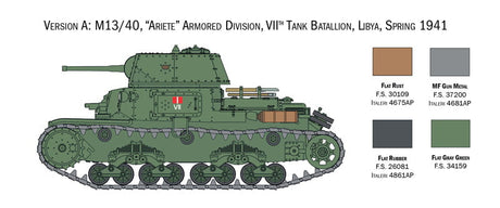 Italeri WARGAMING Italeri 1/56 Scale  Italian Tanks & Semoventi Tank Kit