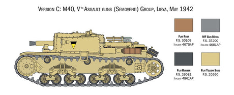 Italeri WARGAMING Italeri 1/56 Scale  Italian Tanks & Semoventi Tank Kit