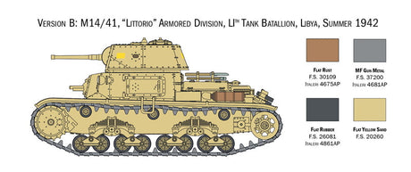 Italeri WARGAMING Italeri 1/56 Scale  Italian Tanks & Semoventi Tank Kit
