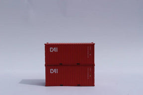 Jacksonville Terminal Company JTC MODEL TRAINS 205330 CAI 20' Std. height containers with Magnetic system, Corrugated-side N Scale