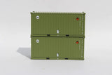 Jacksonville Terminal Company JTC MODEL TRAINS 205457 USMC Military (Marines) MILITARY SERIES "B" 20' Std. height containers with Magnetic system N Scale