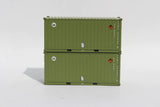 Jacksonville Terminal Company JTC MODEL TRAINS 205457 USMC Military (Marines) MILITARY SERIES "B" 20' Std. height containers with Magnetic system N Scale