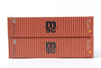 Jacksonville Terminal Company JTC MODEL TRAINS 405187 MSC FFAU (Florens lease, Brown with Black logo) 40' HIGH CUBE containers with Magnetic system, Corrugated-side N Scale