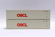 Jacksonville Terminal Company JTC MODEL TRAINS 405504 OOCL large logo 40' Standard Height 8'6 2-P-44-P-2 Panel side standard wave corrugations containers N Scale