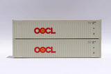 Jacksonville Terminal Company JTC MODEL TRAINS 405504 OOCL large logo 40' Standard Height 8'6 2-P-44-P-2 Panel side standard wave corrugations containers N Scale