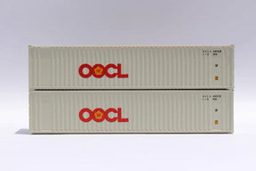 Jacksonville Terminal Company JTC MODEL TRAINS 405504 OOCL large logo 40' Standard Height 8'6 2-P-44-P-2 Panel side standard wave corrugations containers N Scale