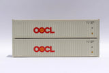 Jacksonville Terminal Company JTC MODEL TRAINS 405504 OOCL large logo 40' Standard Height 8'6 2-P-44-P-2 Panel side standard wave corrugations containers N Scale