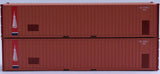 Jacksonville Terminal Company JTC MODEL TRAINS 405510 TRANSAMERICA 40' Standard Height 8'6 corrugated PANEL side steel containers N Scale