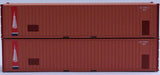 Jacksonville Terminal Company JTC MODEL TRAINS 405510 TRANSAMERICA 40' Standard Height 8'6 corrugated PANEL side steel containers N Scale