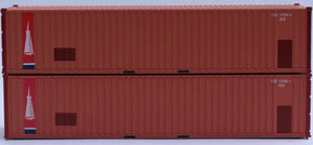 Jacksonville Terminal Company JTC MODEL TRAINS 405510 TRANSAMERICA 40' Standard Height 8'6 corrugated PANEL side steel containers N Scale