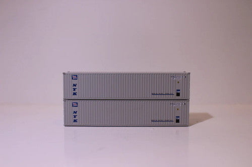 Jacksonville Terminal Company JTC MODEL TRAINS 405606 NYK 40' Standard height (8'6") 3-P-42-P-3 Panel side square corrugations containers N Scale