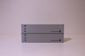 Jacksonville Terminal Company JTC MODEL TRAINS 405606 NYK 40' Standard height (8'6") 3-P-42-P-3 Panel side square corrugations containers N Scale