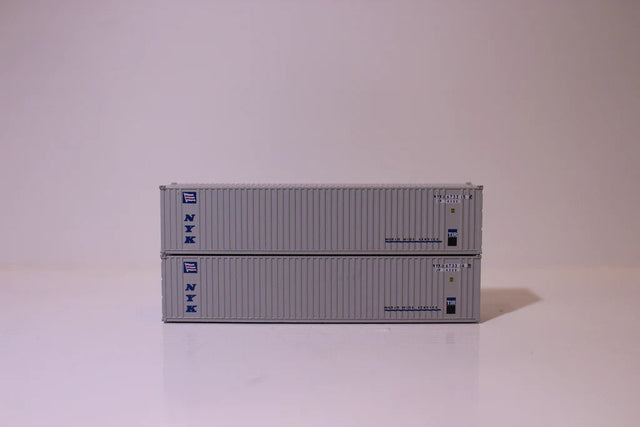 Jacksonville Terminal Company JTC MODEL TRAINS 405606 NYK 40' Standard height (8'6") 3-P-42-P-3 Panel side square corrugations containers N Scale