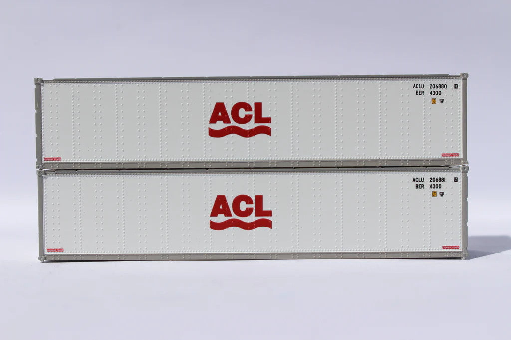 Jacksonville Terminal Company JTC MODEL TRAINS 405651 ACL 40' Standard height (8'6") Smooth-side containers N Scale