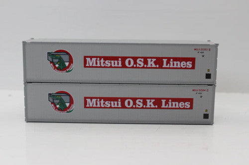 Jacksonville Terminal Company JTC MODEL TRAINS 405657 MITSUI OSK 40' Standard height (8'6") Smooth-side containers N Scale
