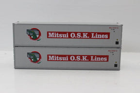 Jacksonville Terminal Company JTC MODEL TRAINS 405657 MITSUI OSK 40' Standard height (8'6") Smooth-side containers N Scale