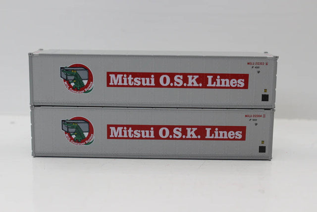 Jacksonville Terminal Company JTC MODEL TRAINS 405657 MITSUI OSK 40' Standard height (8'6") Smooth-side containers N Scale