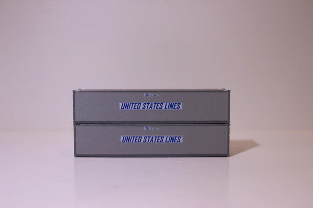 Jacksonville Terminal Company JTC MODEL TRAINS 405667 U.S. LINES 40' Standard height (8'6") Smooth-side containers N Scale