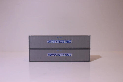 Jacksonville Terminal Company JTC MODEL TRAINS 405667 U.S. LINES 40' Standard height (8'6") Smooth-side containers N Scale