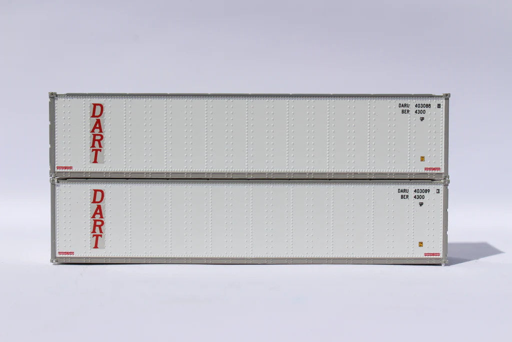 Jacksonville Terminal Company JTC MODEL TRAINS 405668 Dart 40' Standard height (8'6") Smooth-side containers N Scale
