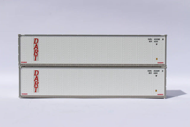 Jacksonville Terminal Company JTC MODEL TRAINS 405668 Dart 40' Standard height (8'6") Smooth-side containers N Scale