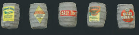 JL Innovative MODEL TRAINS JL Innovative Design HO Custom Wood Barrels Gray, Whiskey (5)