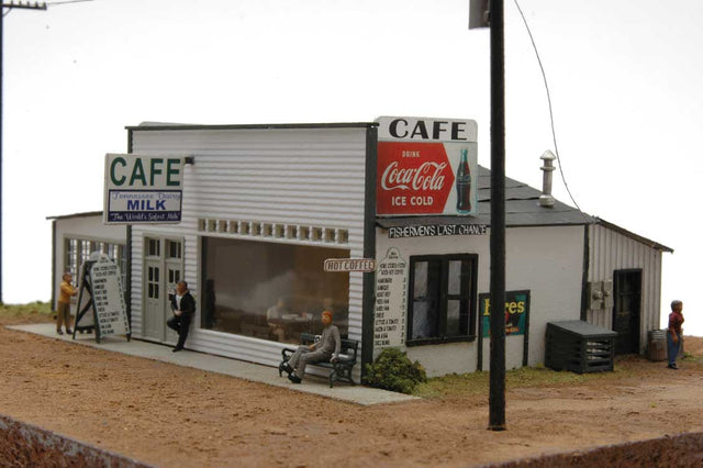 JL Innovative MODEL TRAINS JL Innovative Design HO Rockfish Cafe Laser-Cut Wood Kit - With Interior