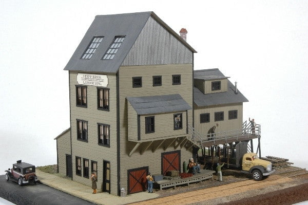 JL Innovative MODEL TRAINS JL Innovative Design HO Stepp Brothers Ladder Mfg. Building Wooden Kit